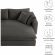 Commix Down Filled Overstuffed Sleeper Sofa in Gray Linen Like Fabric