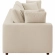 Commix Down Filled Overstuffed Sleeper Sofa in Light Beige Linen Like Fabric
