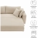 Commix Down Filled Overstuffed Sleeper Sofa in Light Beige Linen Like Fabric