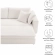 Commix Down Filled Overstuffed Sleeper Sofa in Pure White Linen Like Fabric