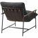 Raya Outdoor Sling Lounge Chair in Gray Boucle Fabric, Faux Wood & Metal
