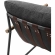 Raya Outdoor Sling Lounge Chair in Gray Boucle Fabric, Faux Wood & Metal