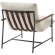 Raya Outdoor Sling Lounge Chair in Ivory Boucle Fabric, Faux Wood & Metal