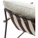 Raya Outdoor Sling Lounge Chair in Ivory Boucle Fabric, Faux Wood & Metal