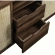 Reid 63" Curved Sideboard in Walnut Finish Laminate & Synthetic Rattan