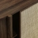 Reid 63" Curved Sideboard in Walnut Finish Laminate & Synthetic Rattan