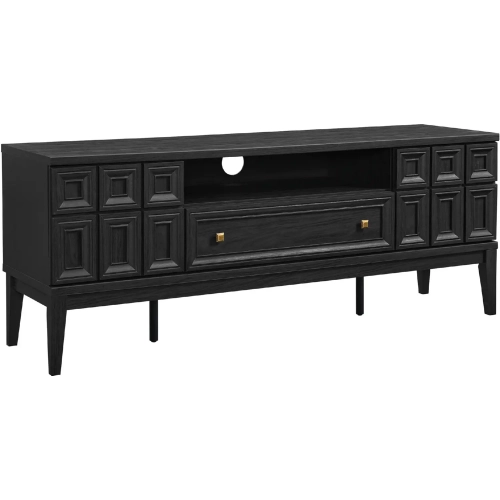 Samos 59" TV Stand in Black Finish MDF