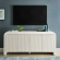 Waterflute 70" Fluted Sideboard Cabinet in Ivory White Finish Wood Veneer
