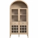 Nolan Arched Bar Cabinet in Light Oak Finish & Tempered Glass
