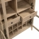 Nolan Arched Bar Cabinet in Light Oak Finish & Tempered Glass