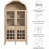 Nolan Arched Bar Cabinet in Light Oak Finish & Tempered Glass