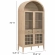 Nolan Arched Bar Cabinet in Light Oak Finish & Tempered Glass