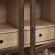 Nolan Arched Bar Cabinet in Dark Walnut, Oak Finish & Tempered Glass