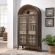 Nolan Arched Bar Cabinet in Dark Walnut, Oak Finish & Tempered Glass