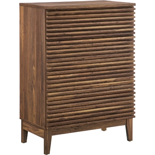Render 4 Drawer Chest in Walnut Brown Finish Laminate