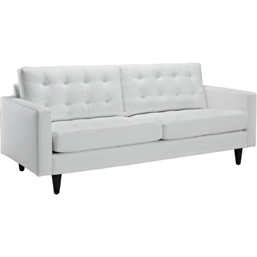 Empress Sofa in Tufted White Leather