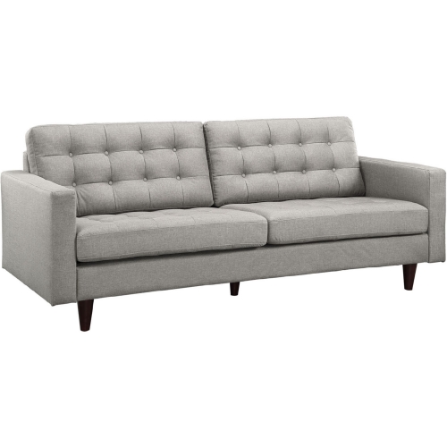 Empress Sofa in Tufted Light Gray Fabric