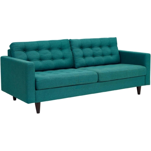 Empress Sofa in Tufted Teal Fabric