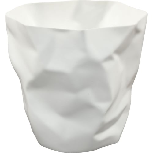 Lava Trash Bin in White