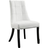 Noblesse White Quilted Leatherette Dining Chair