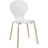 Path Dining Chair in White Beech