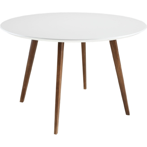 Canvas Dining Table in White Wood