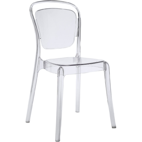 Entreat Dining Side Chair in Clear Polycarbonate