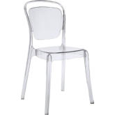 Entreat Dining Side Chair in Clear Polycarbonate