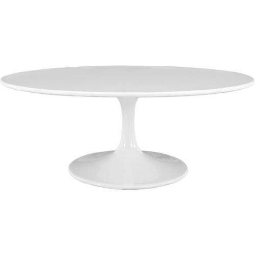 Lippa 42" Oval-Shaped Coffee Table in White