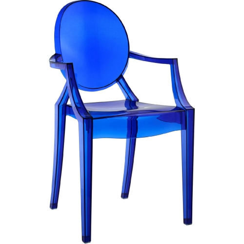 Casper Dining Armchair in Blue Polycarbonate