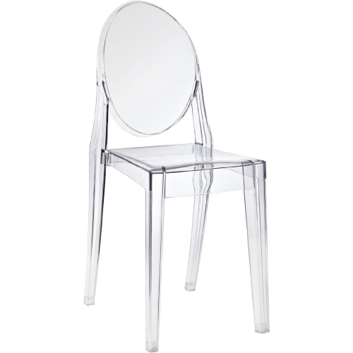 Casper Dining Side Chair in Clear Polycarbonate