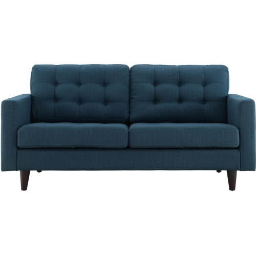 Empress Loveseat in Tufted Azure Fabric