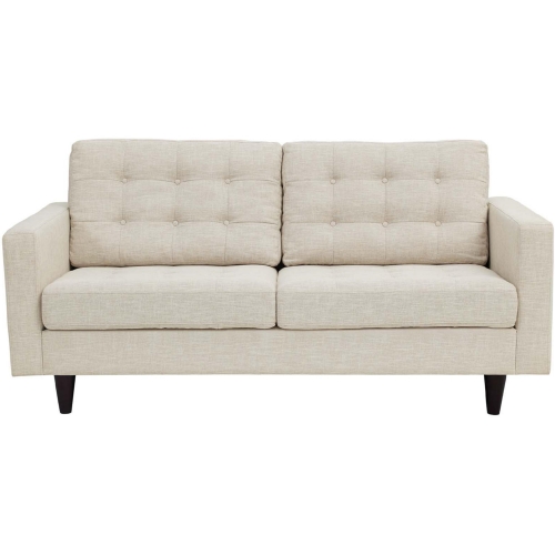 Empress Loveseat in Tufted Beige Fabric