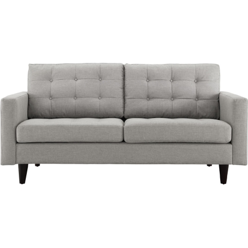 Empress Loveseat in Tufted Light Gray Fabric