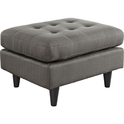 Empress 30" Ottoman in Tufted Granite Fabric