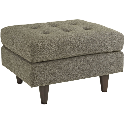 Empress 30" Ottoman in Tufted Oatmeal Fabric