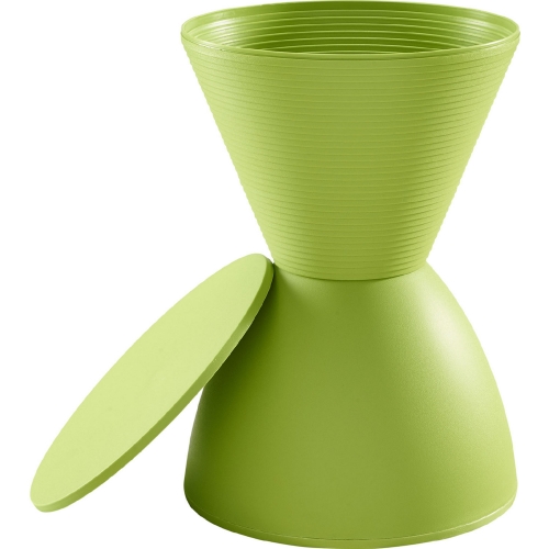 Haste Stool / Side Table in Green Polypropylene