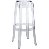 Casper Bar Stool in Clear Polycarbonate w/ Footrest