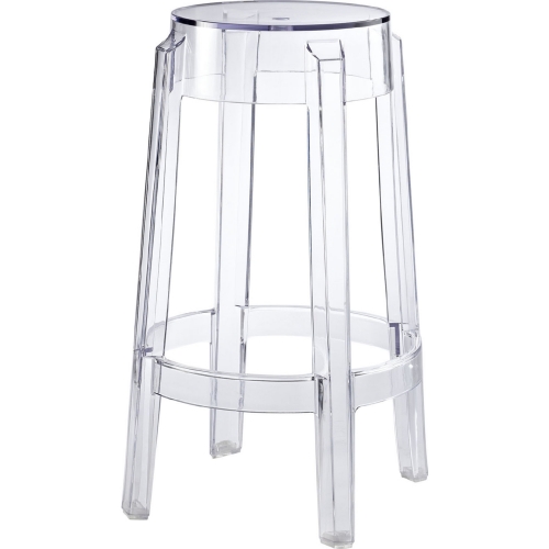 Casper Counter Height Stool in Clear Polycarbonate