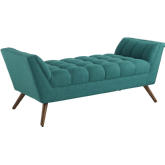 Response 53" Bench in Tufted Teal Fabric