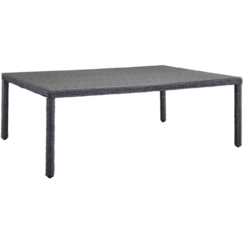 Summon 90" Outdoor Patio Dining Table in Gray