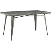 Alacrity Dining Table in Powder Coated Gunmetal