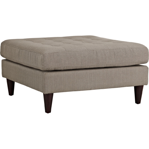 Empress 35" Bench in Tufted Granite Fabric on Black Wood Legs