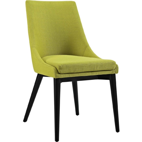 Viscount Dining Chair in Wheatgrass Fabric on Black Wood Legs