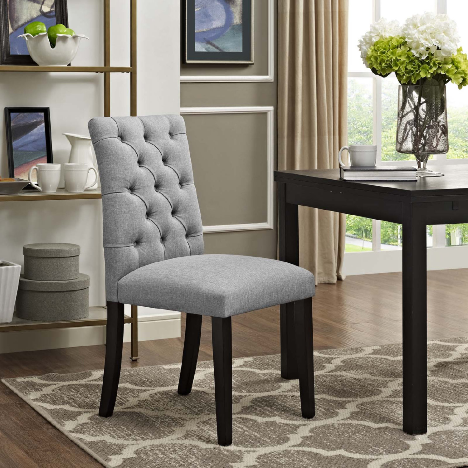 modway duchess vinyl dining chair