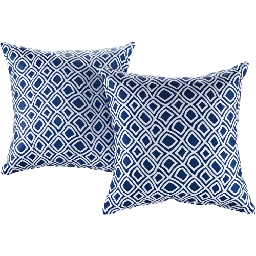 Modway 2 Piece Outdoor Patio Pillow Set w/ Balance Print Pattern