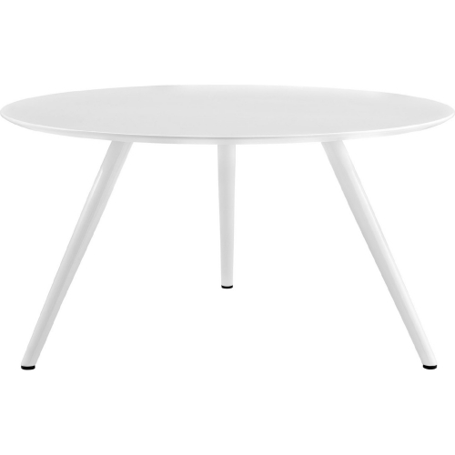 Lippa 54" Round Wood Top Dining Table w/ Tripod Base in White