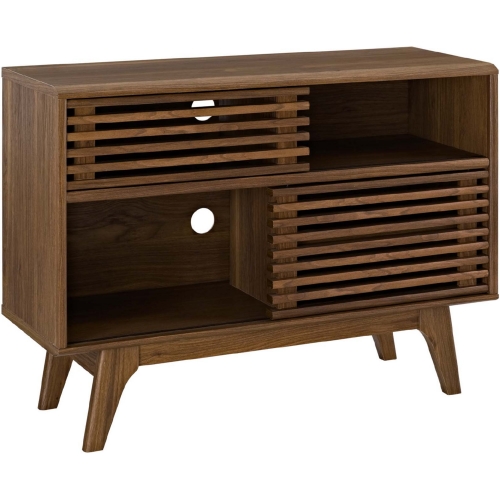 Render Display Stand Cabinet in Walnut Grain Veneer