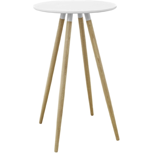 Track 23" Round Bar Table in White & Beech