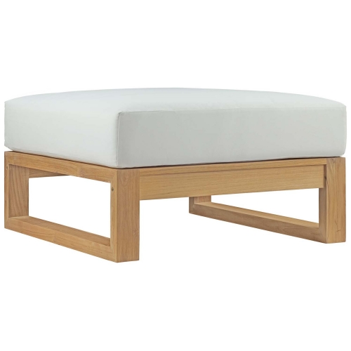 Upland Outdoor Patio Ottoman in Solid Teak